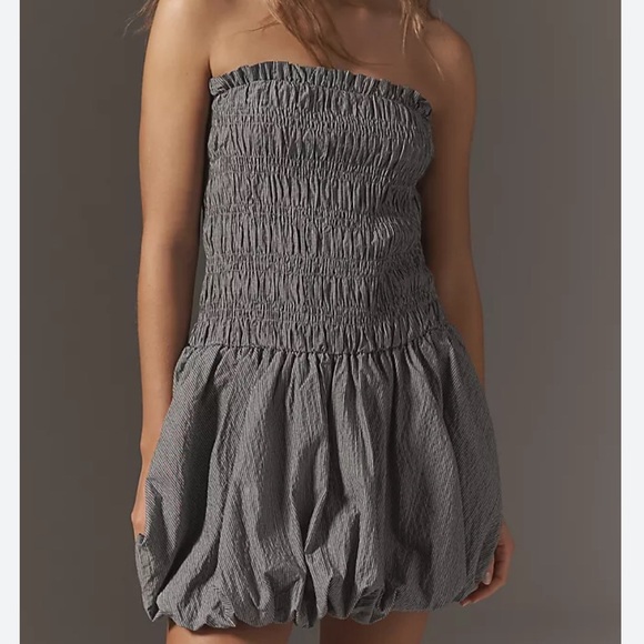 Anthropologie Dresses & Skirts - 🥀SOLD🥀🥀NWT Anthropologie Strapless Smocked Mini Dress